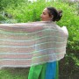 100% Natural Cotton Gossamer Woven Multi-colored Scarf