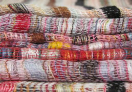 100% Natural Cotton Gossamer Woven Multi-colored Scarf