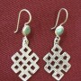 Silver Tibetan Eternal Knot Earrings