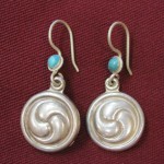 Tibetan Silver 3 Jewels Earrings
