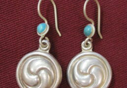 Tibetan Silver 3 Jewels Earrings