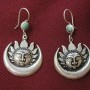 Small Silver Sun & Moon Earrings