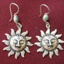 Small Silver Sun Earrings