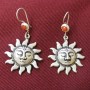 Small Silver Sun Earrings