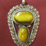 Tibetan Stone & Silver Pendant