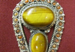 Tibetan Stone & Silver Pendant