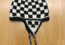 Checkerboard Tibetan Wool Fleece Lined Hat