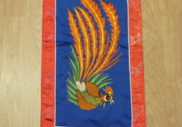 Embroidered Peacock Wall Hanging