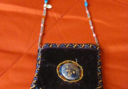 Hand-Beaded Velvet Tibetan Bag