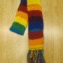 Hand-Knit Tibetan Wool Scarf with Built-In Mittens