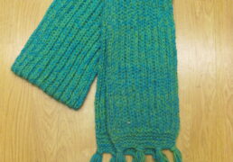 Hand-Knit Tibetan Wool Scarf