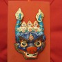 Small Hand-Painted Clay Mounted Tibetan Mask