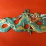Hand-Painted Metal Dragon Wall Plaque