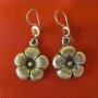 Silver Flower Tibetan Earrings