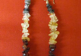 Long Stone Chip Earrings