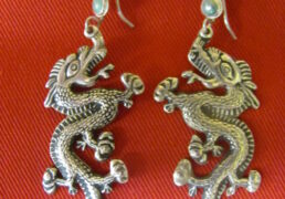 Silver Bhutanese Dragon Earrings