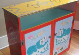 Hand-Painted Shrine Room Cabinet