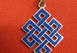 Tibetan Eternal Knot Pendant, Small