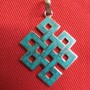 Tibetan Eternal Knot Pendant, Small