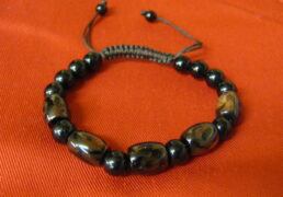 Tibetan Brown Glass Bead Bracelet