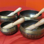 Two-Toned Singing Bowl with Mani Mantra