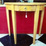 Hand-Painted Demi-Lune Table