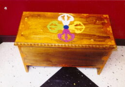 Traditional Hand-painted Tibetan Buddhist Puja Table