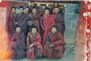 photo of Riwoche monks gathered for Puja